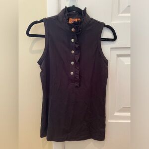 NWT Tory Burch Sleeveless Ruffle Polo